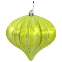 Enfeite de Natal Vickerman Lime Shiny Onion, 5,7 cm, conjunto de 3 Enfeite de Natal Vickerman Lime Shiny Onion, 5,7 cm, conjunto de 3