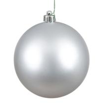 Enfeite de Natal Vickerman Matte Ball, 6 cm, prata, conjunto de 4