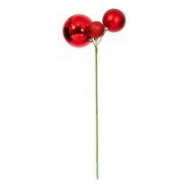 Enfeite de Natal Vickerman Red Ball 18cm, conjunto de 3