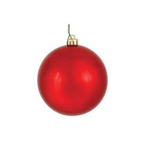 Enfeite de Natal Vickerman Red Shiny Ball 25 cm de plástico