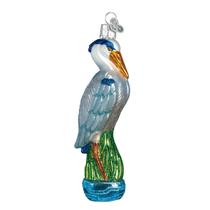 Enfeite de Natal Vidro Soprado do Velho Mundo Garça Azul Enfeite de Natal Vidro Soprado do Velho Mundo Garça Azul