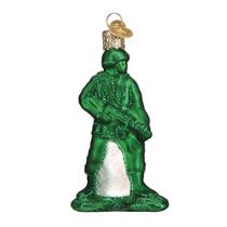 Enfeite de Natal Vidro Soprado do Velho Mundo, Homem do Exército Verde Enfeite de Natal Vidro Soprado do Velho Mundo, Homem do Exército Verde