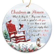 Enfeite de Natal ZAGKOO Christmas in Heaven Empty Chair