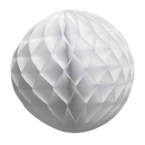 Enfeite de Papel Globo 13cm Branco - 1 Un