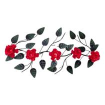 Enfeite De Parede Decorativo Todo De Ferro 5 Rosas