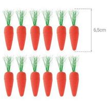 Enfeite de Páscoa Cenouras em Tecido 6,5cm - 12 Un