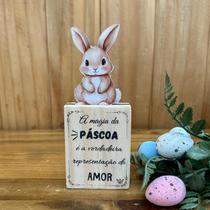 Enfeite de Páscoa Coelho Magia da Páscoa Enfeite de Mesa Decoração de Páscoa Inspiração Ternura Enfeite de Páscoa Coelho Magia da Páscoa Enfeite de Mesa Decoração de Páscoa Inspiração Ternura