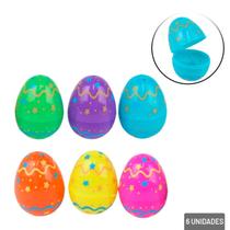Enfeite de Páscoa Ovos 6 Peças 6cm Surpresa Color - Tudo em Caixa