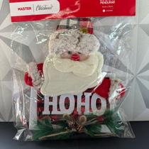 Enfeite de pendurar com Papai Noel de MDF decoração natalina vermelho para parede porta plaquinha de Natal guirlanda Enfeite de pendurar com Papai Noel de MDF decoração natalina vermelho para parede porta plaquinha de Natal guirlanda