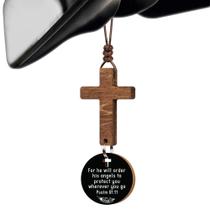 Enfeite de Pendurar DINIZON Cruz com Versículo Bíblico para Carro Enfeite de Pendurar DINIZON Cruz com Versículo Bíblico para Carro