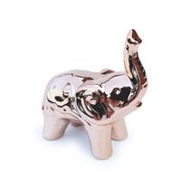 Enfeite De Porcelana Elefante - Cor Cobre