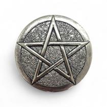 Enfeite de Porta Pentáculo Para Altar Wicca Niquel 8 cm Enfeite de Porta Pentáculo Para Altar Wicca Niquel 8 cm