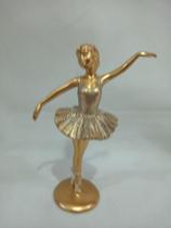 Enfeite de resina bailarina dourada com gliter - Martins & Martins - Martins & Martins