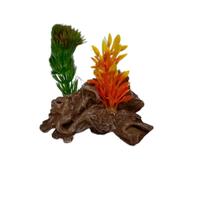 Enfeite De Resina Boyu Tronco Com Planta 03 (ro-2203)