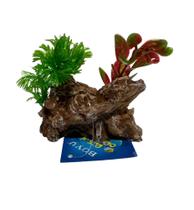 Enfeite De Resina Boyu Tronco Com Planta 192 (ro-2192)