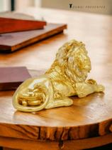 Enfeite de resina de leão 20cm