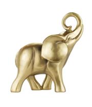 Enfeite de Resina Elefante Dourado Decorativo 30 cm - Taimes