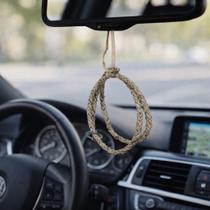 Enfeite De Retrovisor carro caminhão pingente penduricalho lacinho em couro