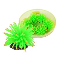 Enfeite de silicone soma anemona short verde 4,5 cm(6 un)