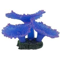 Enfeite de silicone soma coral mushroom spotted azul 04