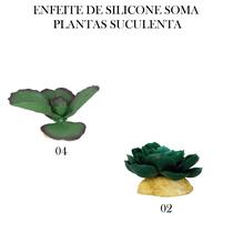 Enfeite de silicone soma planta suculenta 04 Enfeite de silicone soma planta suculenta 04