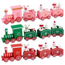 Enfeite de trem de Natal de 4 nós, decoração de Natal para H Enfeite de trem de Natal de 4 nós, decoração de Natal para H
