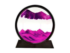 Enfeite de Vidro Interativo Quadro Redondo Decorativo Duna Ampulheta Para Quarto Sala Escritório 25CM Enfeite de Vidro Interativo Quadro Redondo Decorativo Duna Ampulheta Para Quarto Sala Escritório 25CM