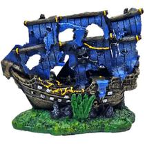 Enfeite decoração aquários terrários barco caravela pirata f