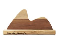 Enfeite Decoração Artesanal Pão de Açucar em Madeira Teca