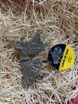 Enfeite Decoração Arvore de Natal Anjo com Trompete Chumbo Glitter