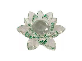 Enfeite Decoração Cristal Vidro Flor Lotus Sala Quarto
