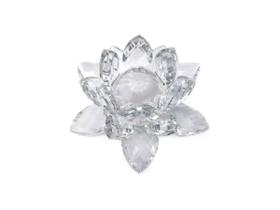 Enfeite Decoração Cristal Vidro Flor Lotus Sala Quarto Enfeite Decoração Cristal Vidro Flor Lotus Sala Quarto