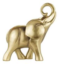 Enfeite Decoração Elefante Realista Dourado Grande 30cm Enfeite Decoração Elefante Realista Dourado Grande 30cm