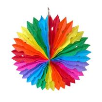 Enfeite Decoração Leque de Papel Colorido Enfeite Decoração Leque de Papel Colorido