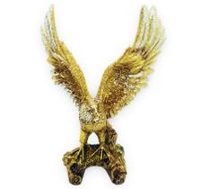 Enfeite Decorativo Águia Dourada Força e Poder 25 cm Gold