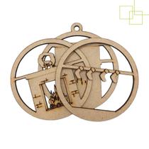 Enfeite Decorativo Arvore de Natal em MDF Bola Lareira Natalina Efeito 3D 9X8 CM Enfeite Decorativo Arvore de Natal em MDF Bola Lareira Natalina Efeito 3D 9X8 CM