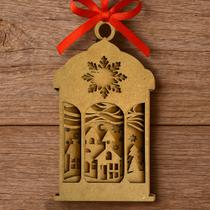 Enfeite Decorativo Arvore de Natal em MDF Lanterna Tema Natalino Efeito 3D 4 Camadas 25 cm Enfeite Decorativo Arvore de Natal em MDF Lanterna Tema Natalino Efeito 3D 4 Camadas 25 cm