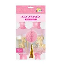 Enfeite Decorativo Bola com Borla 60Cm Rosa Enfeite Decorativo Bola com Borla 60Cm Rosa