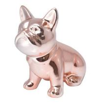 Enfeite decorativo Cachorro Bulldog 13cm Rose Gold - Dünne It