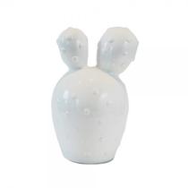 Enfeite Decorativo Cactus Cerâmica Off Whithe Grande Enfeite Decorativo Cactus Cerâmica Off Whithe Grande