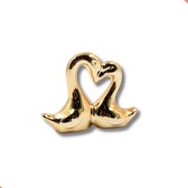 Enfeite decorativo casal de cisne 8x6.5cm em ceramica unidade