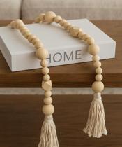 Enfeite Decorativo Colar de Mesa Madeira - 73 cm Enfeite Decorativo Colar de Mesa Madeira - 73 cm