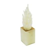 Enfeite Decorativo Coral Marinho Base Branco Dourado