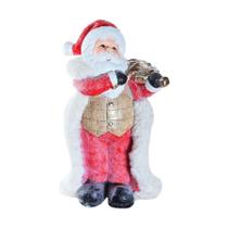 Enfeite Decorativo de Cerâmica Noel com Violino - 43cm - 1 unidade - Cromus - Rizzo