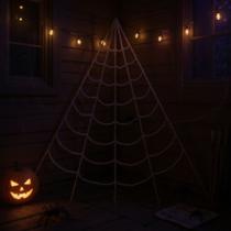 Enfeite Decorativo de Halloween - Kit Teia de Aranha de Canto + Aranha - 5m - 1 unidade - Cromus - Rizzo