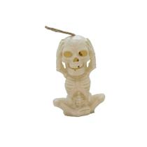 Enfeite Decorativo de Halloween - Mini Esqueleto Vela com Luz - 11cm - 1 unidade - Rizzo
