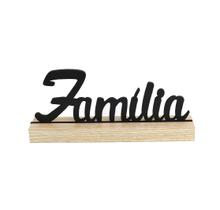 Enfeite decorativo de mdf palavra família