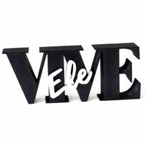 Enfeite Decorativo de Mesa Frase Inspiradora Ele Vive 3D