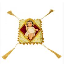 Enfeite decorativo de resina menino jesus 19cm alj21b869m8a