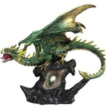 Enfeite Decorativo Dragão Verde Com Luzes Lextack